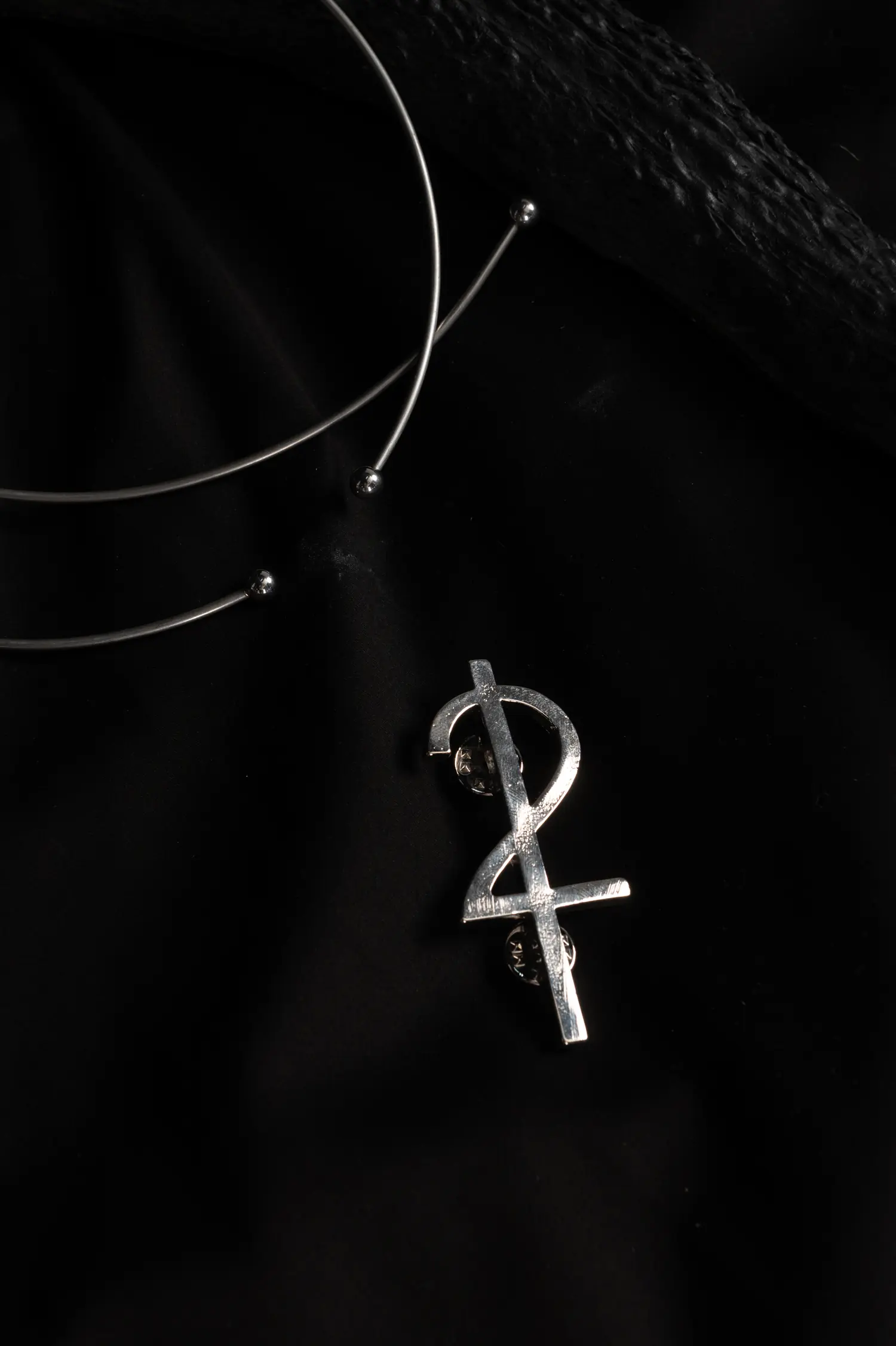 Logo Brooch — Silver