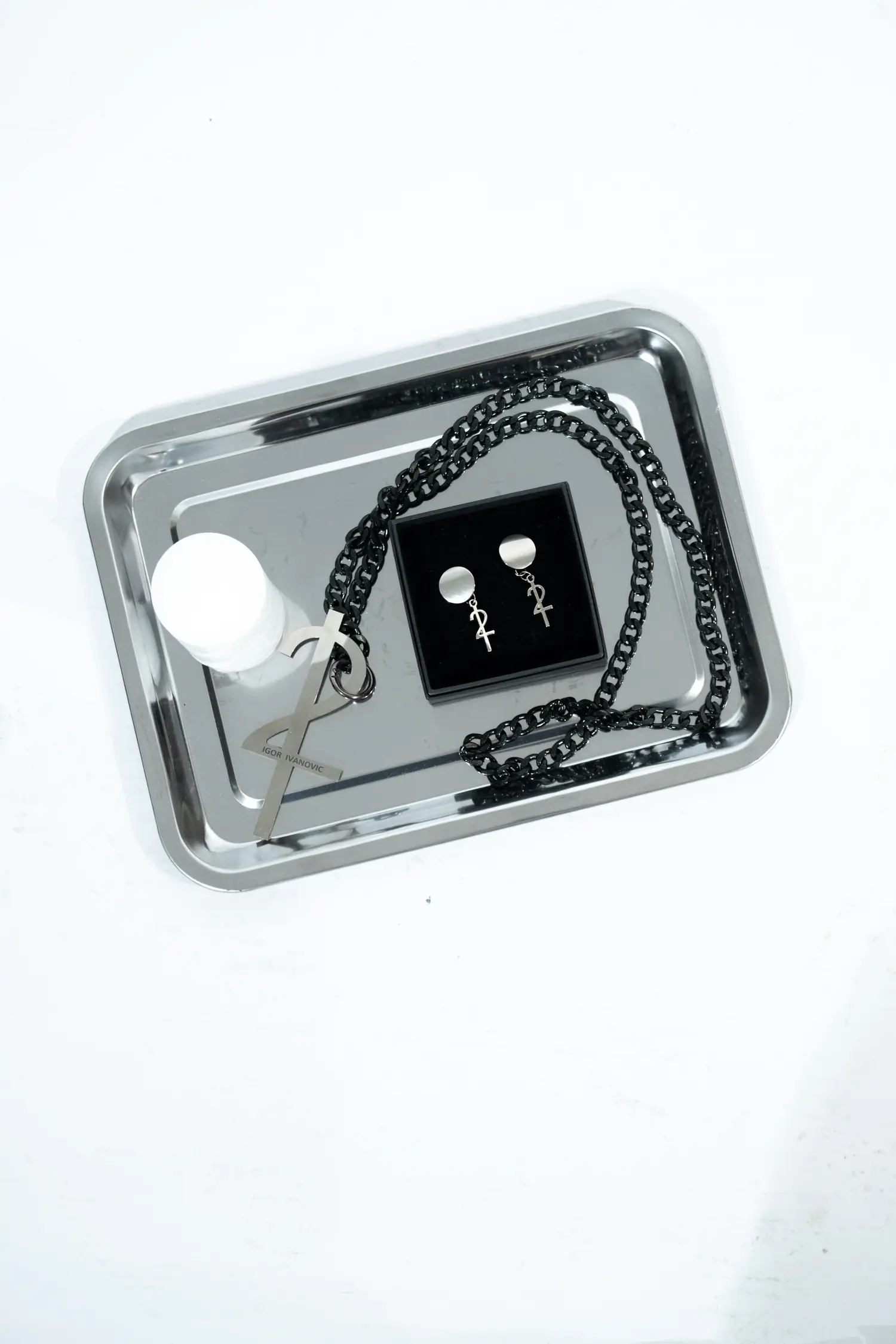 Photo 2 of 2 — Logo Charm Circle Earrings