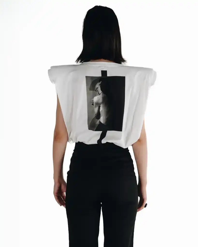 Photo 3 of 6 — Printed Double Shoulder T-Shirt